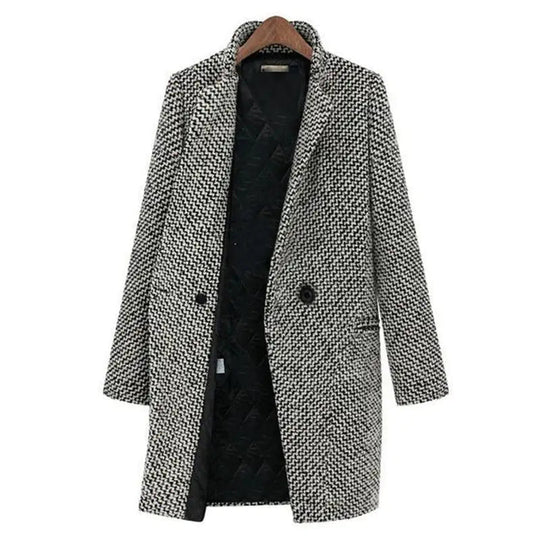 Ilonka | Elegantiškas ilgas moteriškas vilnonis paltas