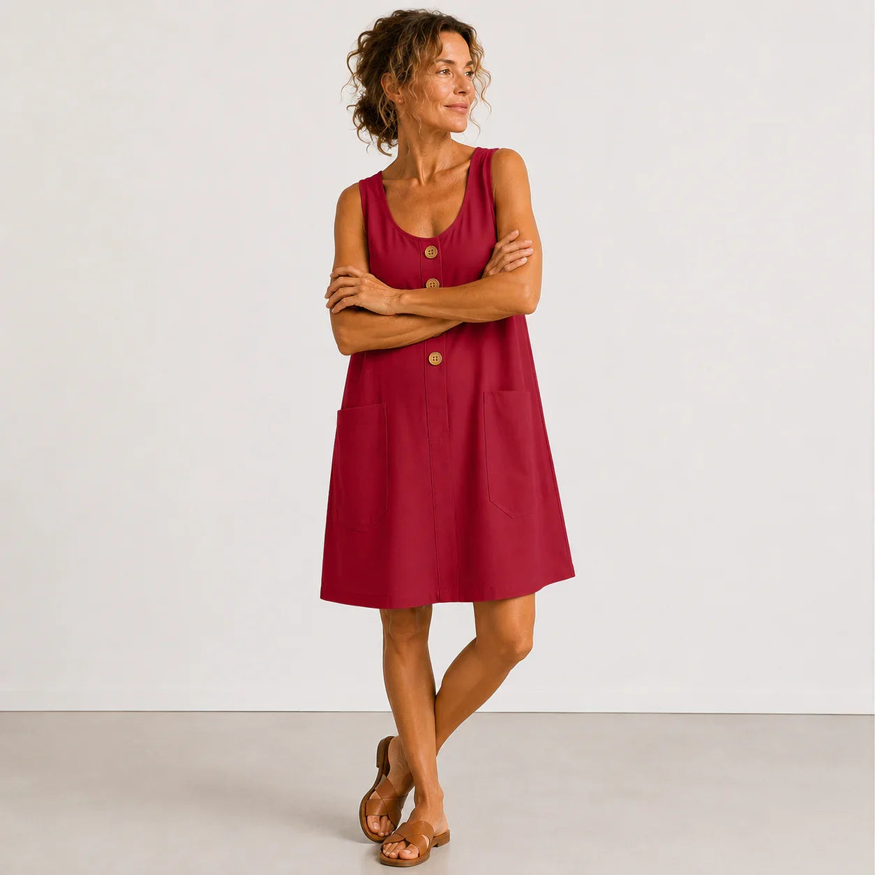 Maud | Robe en coton et lin