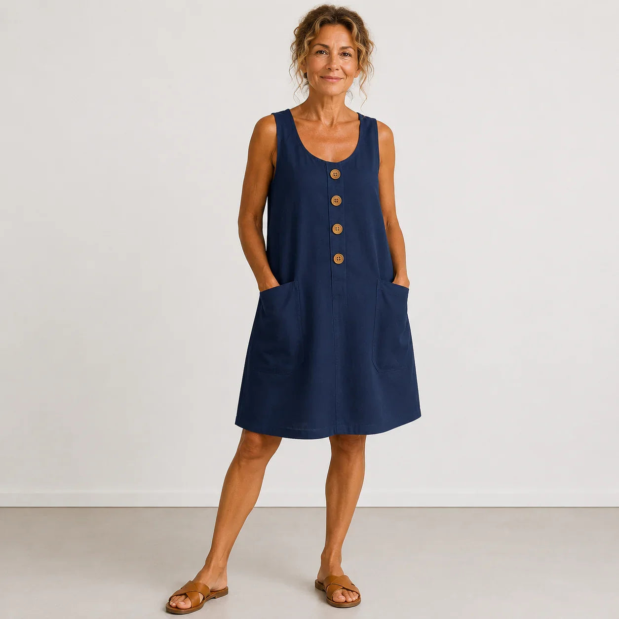 Maud | Robe en coton et lin