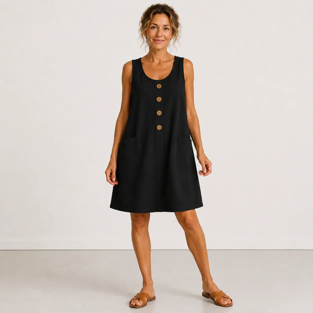 Maud | Robe en coton et lin