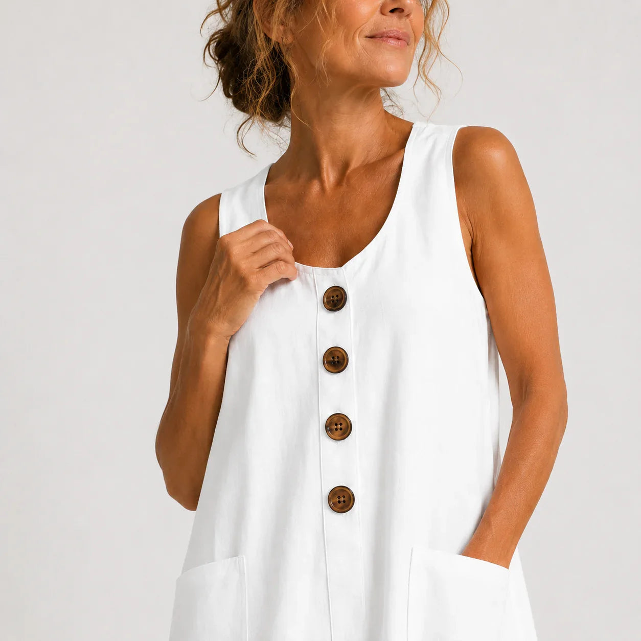 Maud | Robe en coton et lin